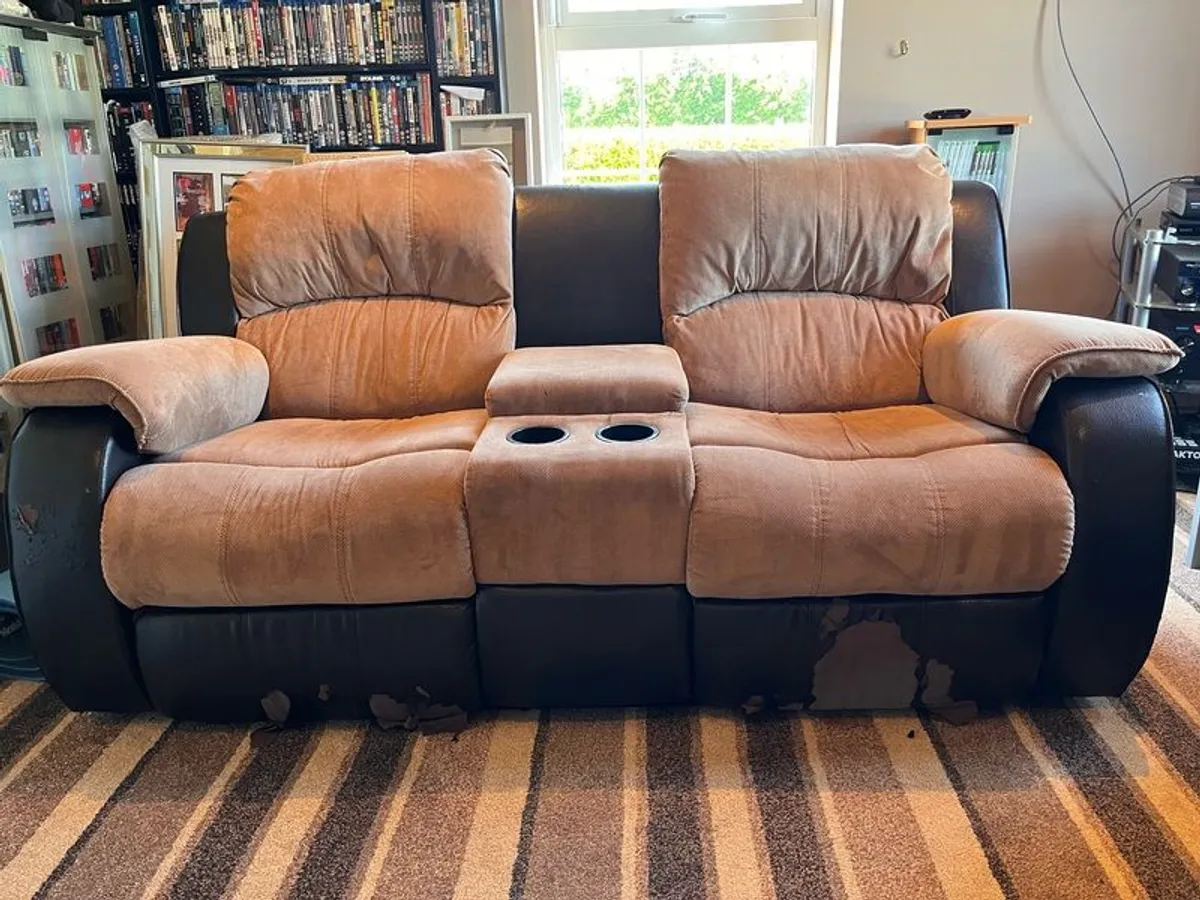 2 Seater Reclining Sofa - Image 1