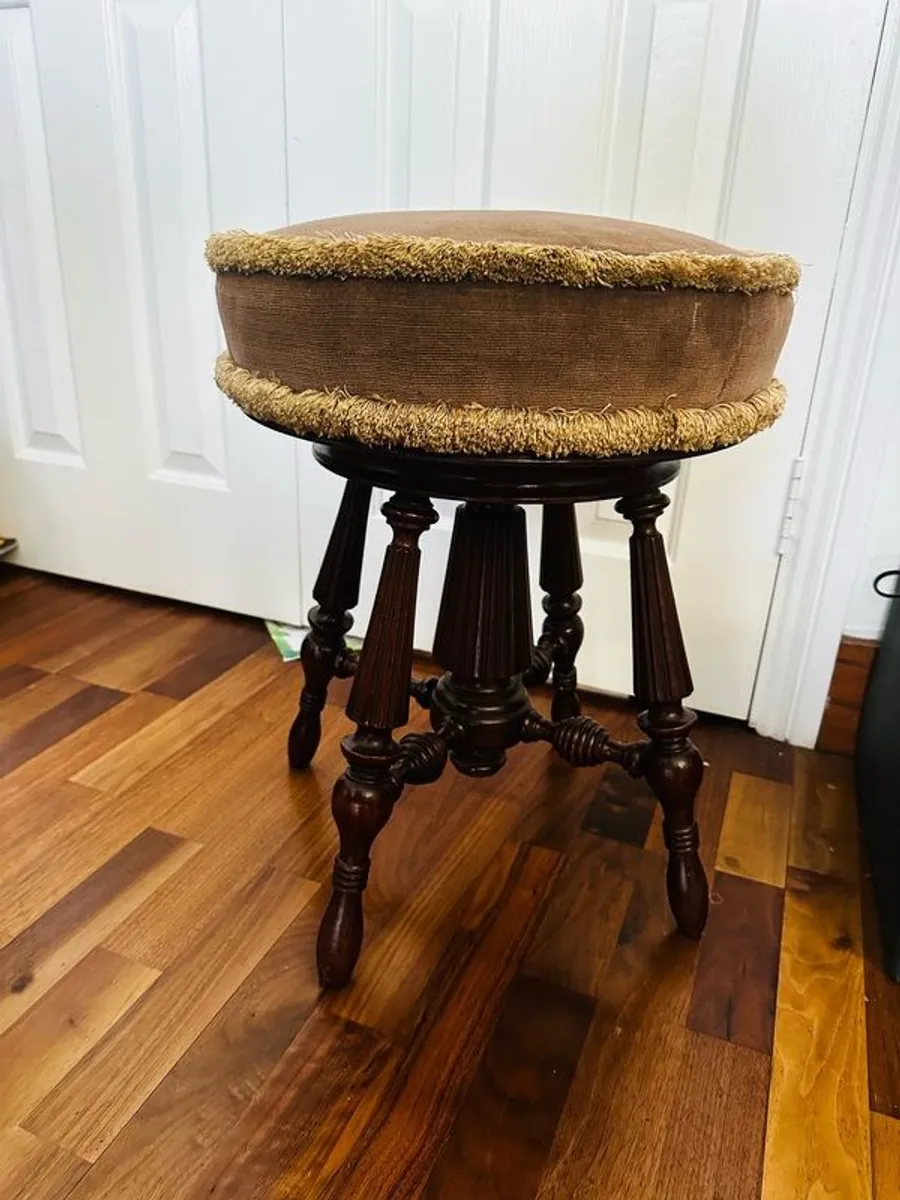 antique piano stool - Image 1