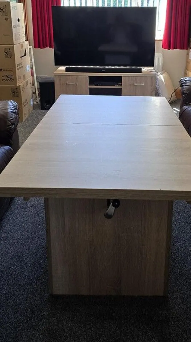 Adjustable coffee / dining table with matching TV unit - Image 2