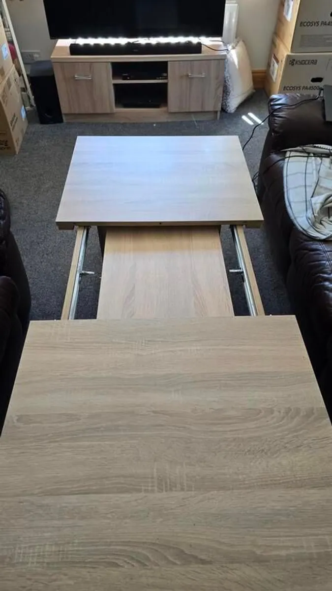 Adjustable coffee / dining table with matching TV unit - Image 3