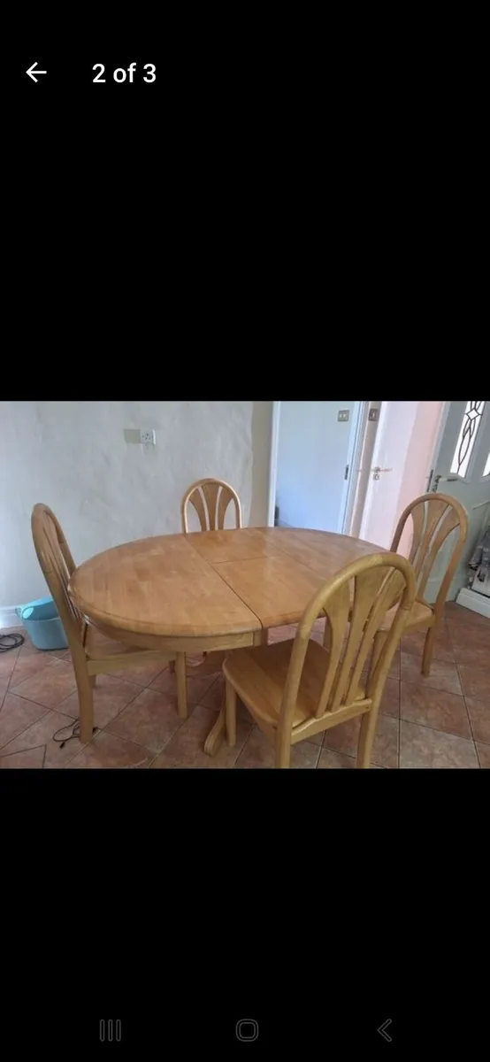 Extendable kitchen table and chairs - Image 2
