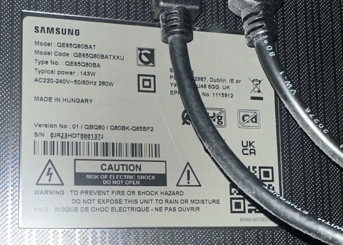65 Inch Samsung TV - Image 4