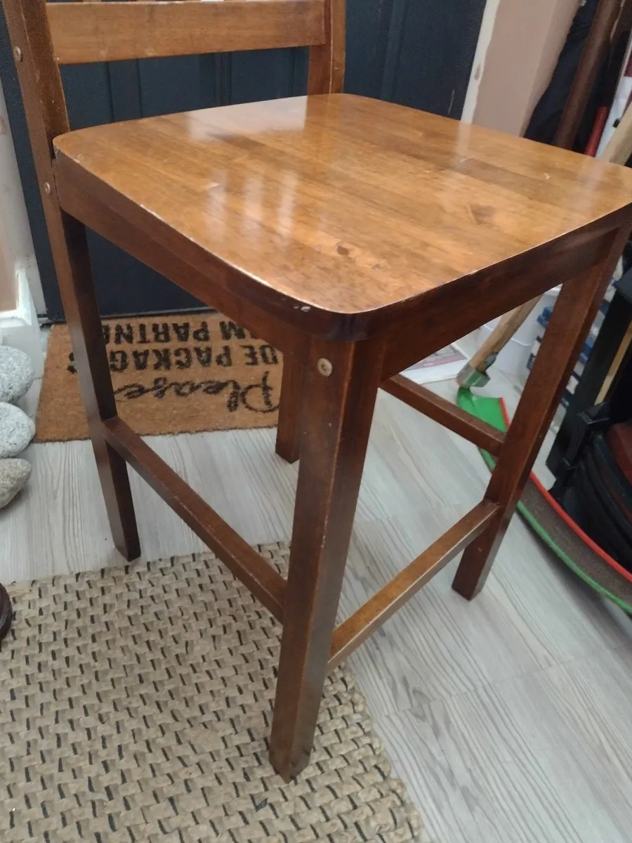 Kitchen bar stool Oak - Image 4