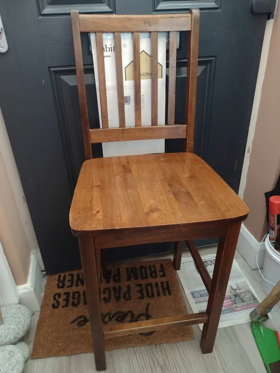 Kitchen bar stool Oak - Image 1