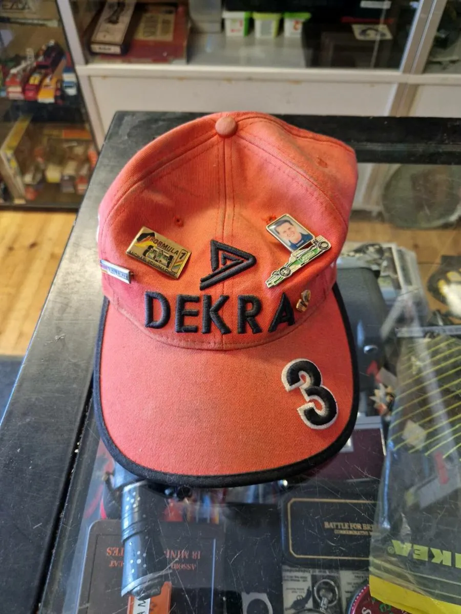 Vintage Ferrari Cap & Badges Schumacher - Image 1