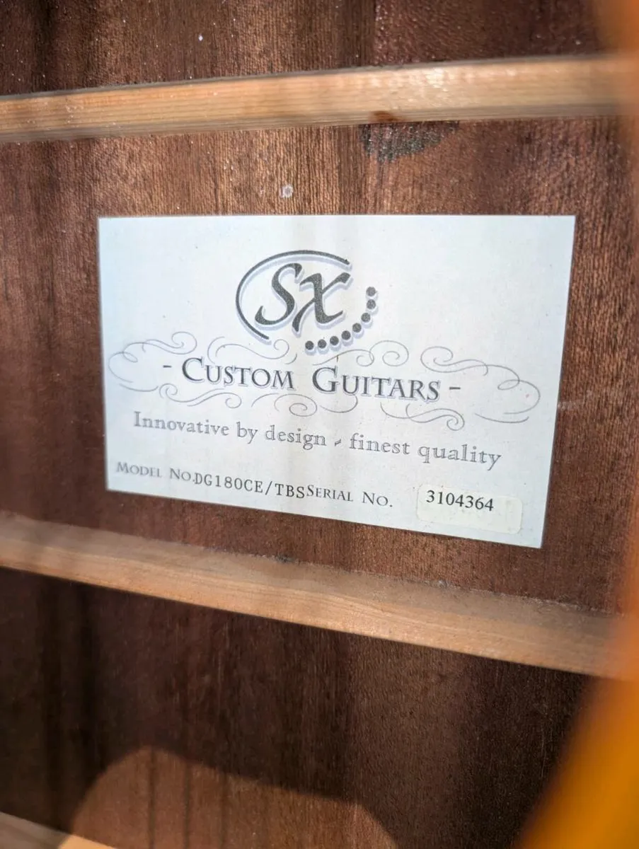 SX DG180CE Eletro-Acoustic Guitar - Image 3