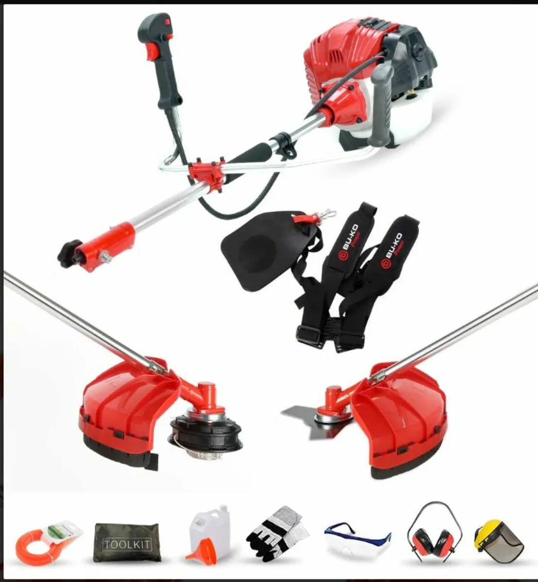 BU-KO 52cc 3HP 3 in 1 Petrol Strimmer With Various