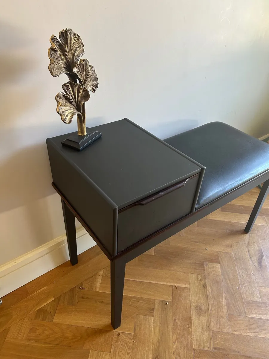 MCM telephone seat / hall table - Image 4