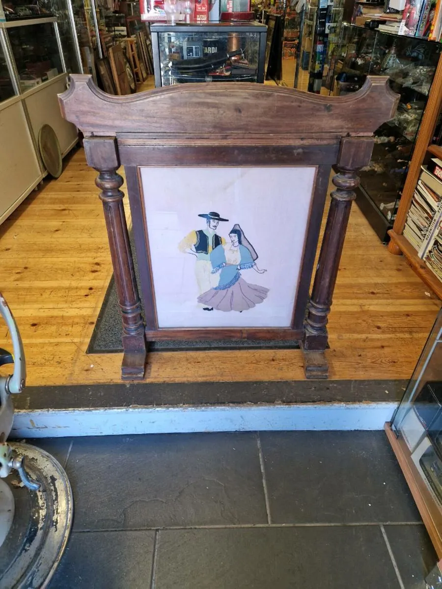 Vintage Antique Fire Screen - Image 1