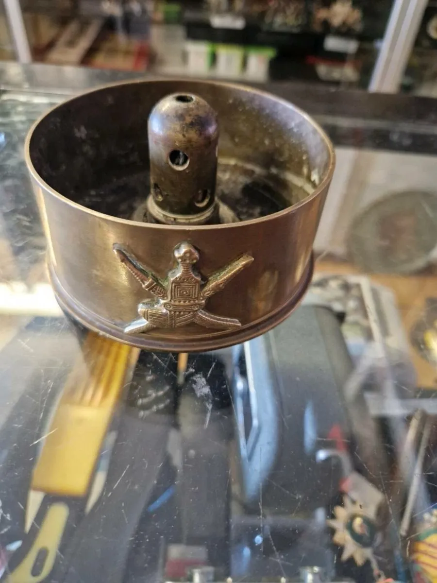 Vintage Trench Art Brass Ashtray - Image 3