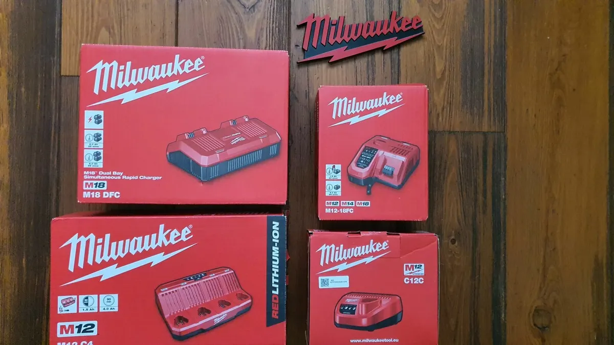 Milwaukee M12 - M18 Fast / Rapid Chargers - Image 1