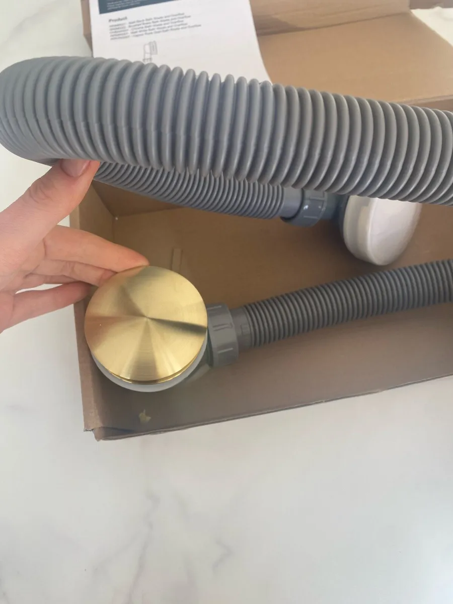 Brushed gold waste and overflow - Image 3