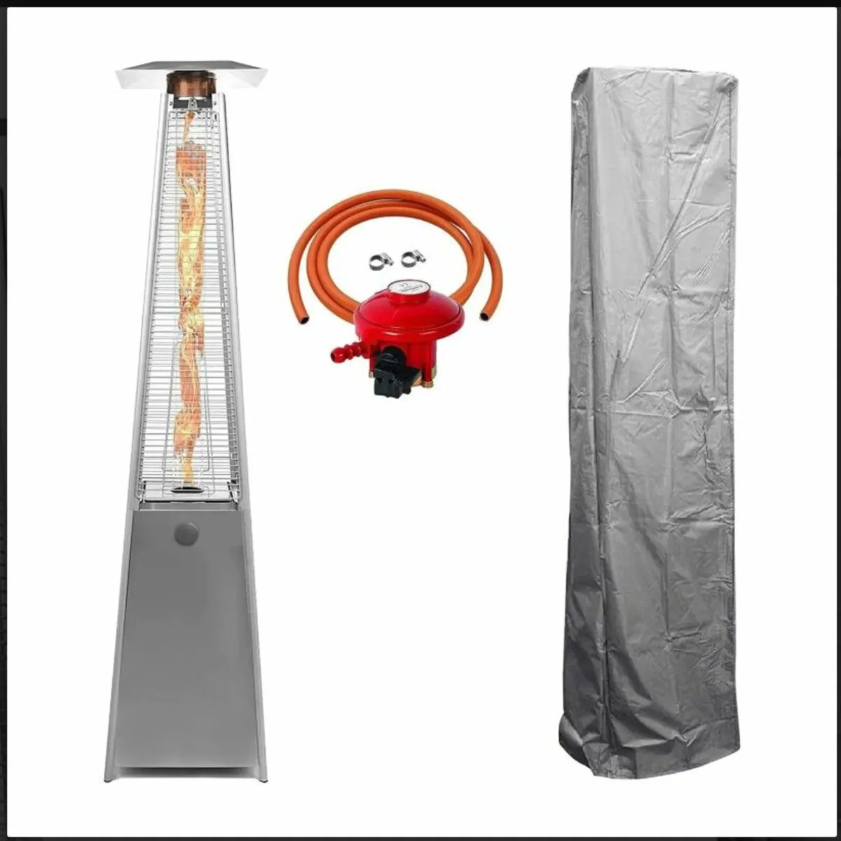 BU-KO Patio Gas Heater Stainless Steel | Pyramid-S
