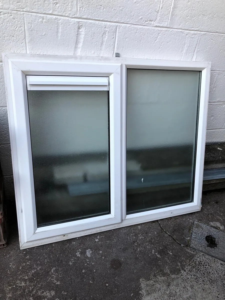 Pvc double glazed white bathroom window - Image 1