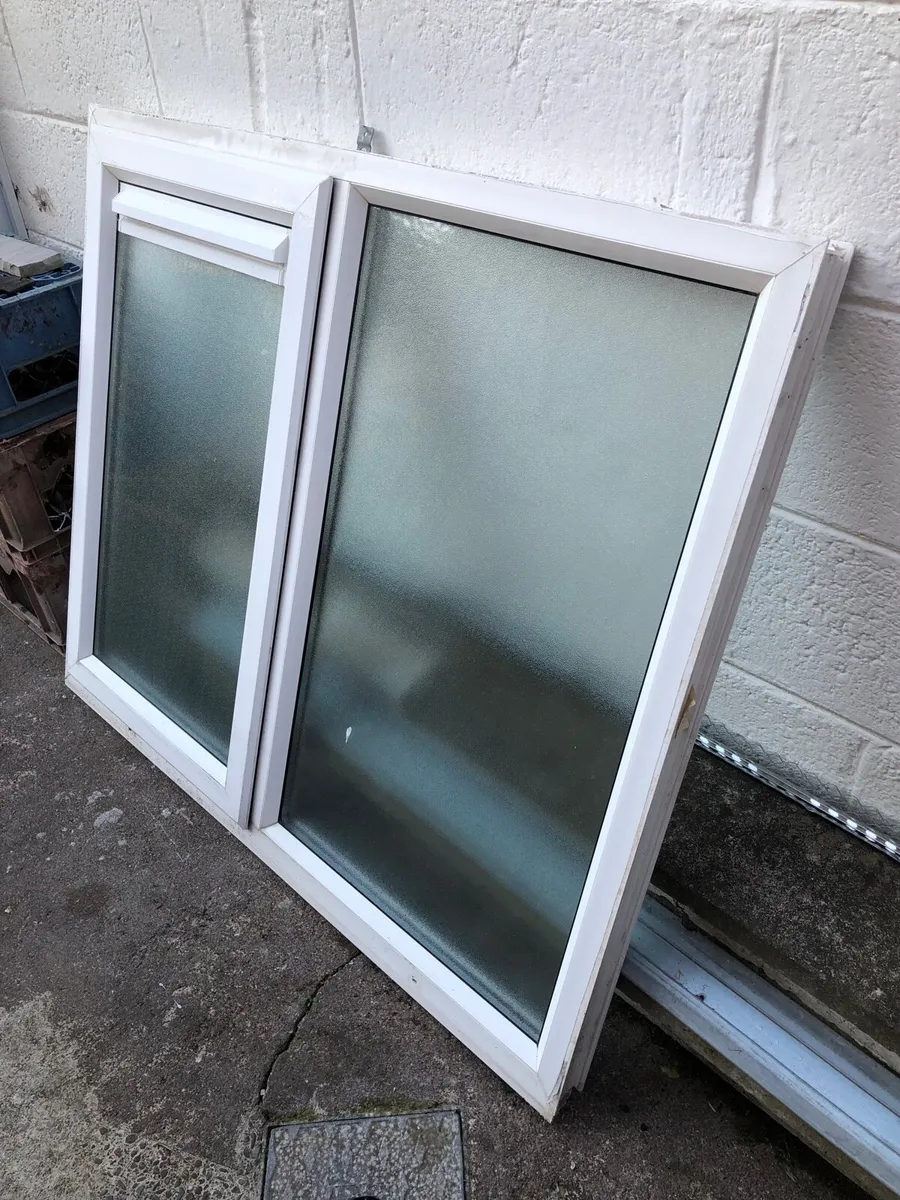 Pvc double glazed white bathroom window - Image 2