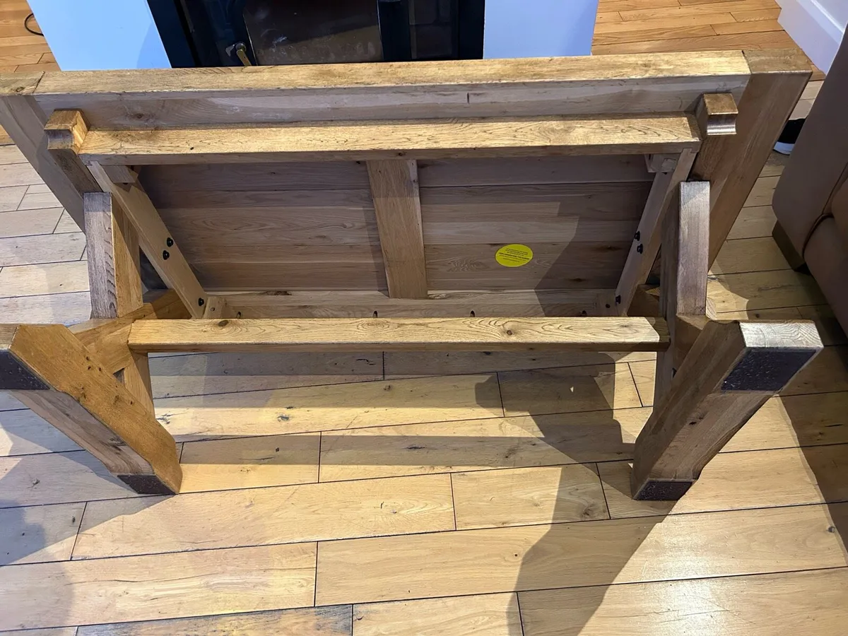 Large Solid Oak Coffee Table - Image 3