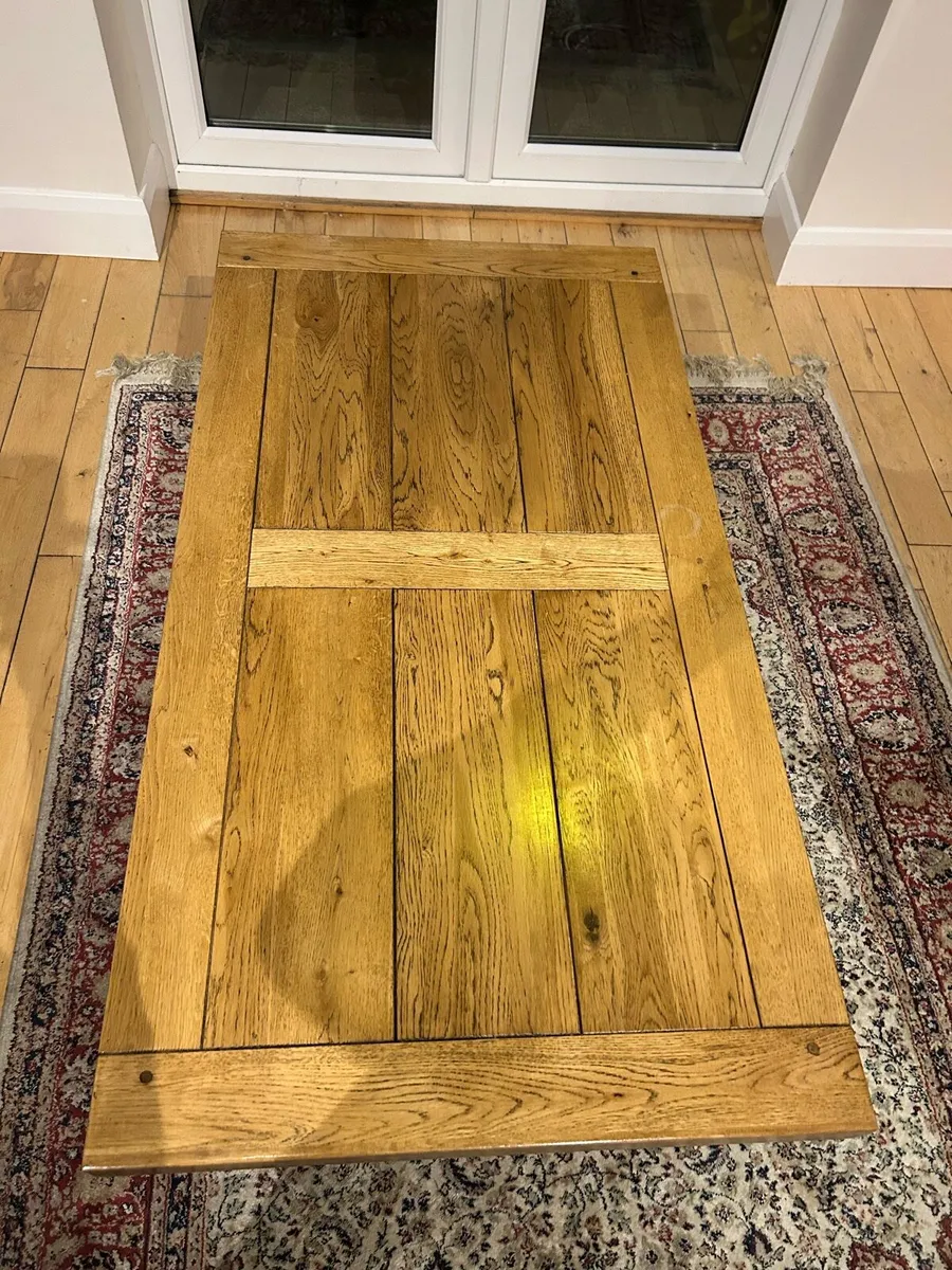 Large Solid Oak Coffee Table - Image 1