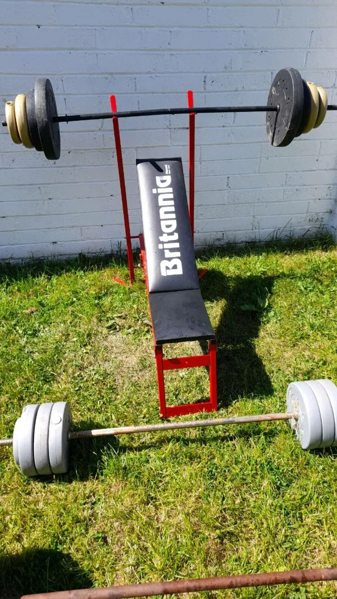 Weights & bench altogether for sale - Image 4