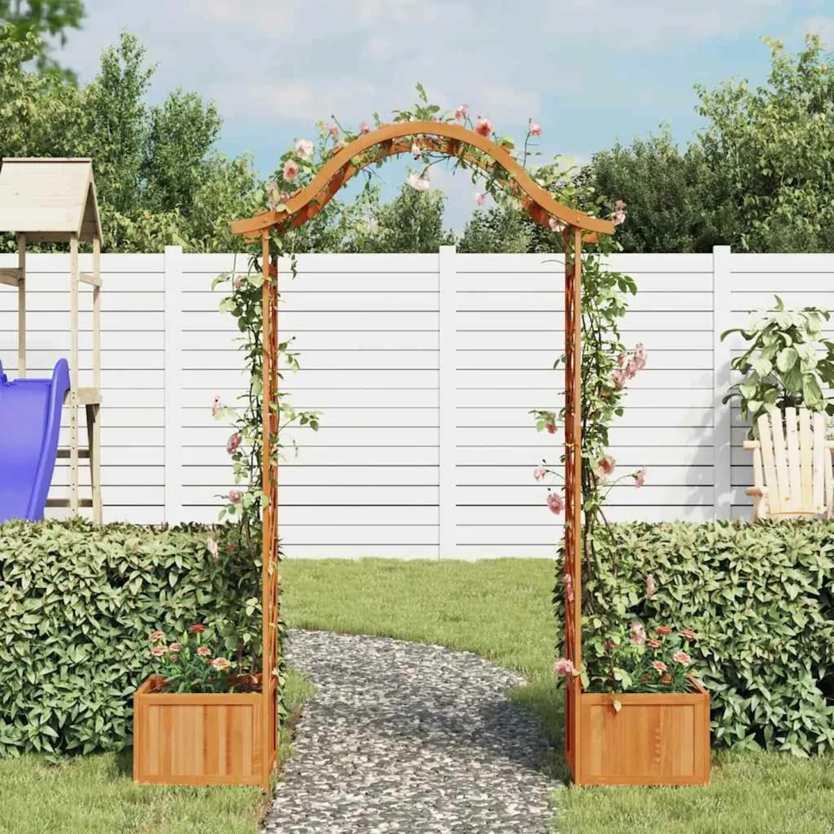 [Free P&P] New Garden Pergola Arch With Planter - Image 1