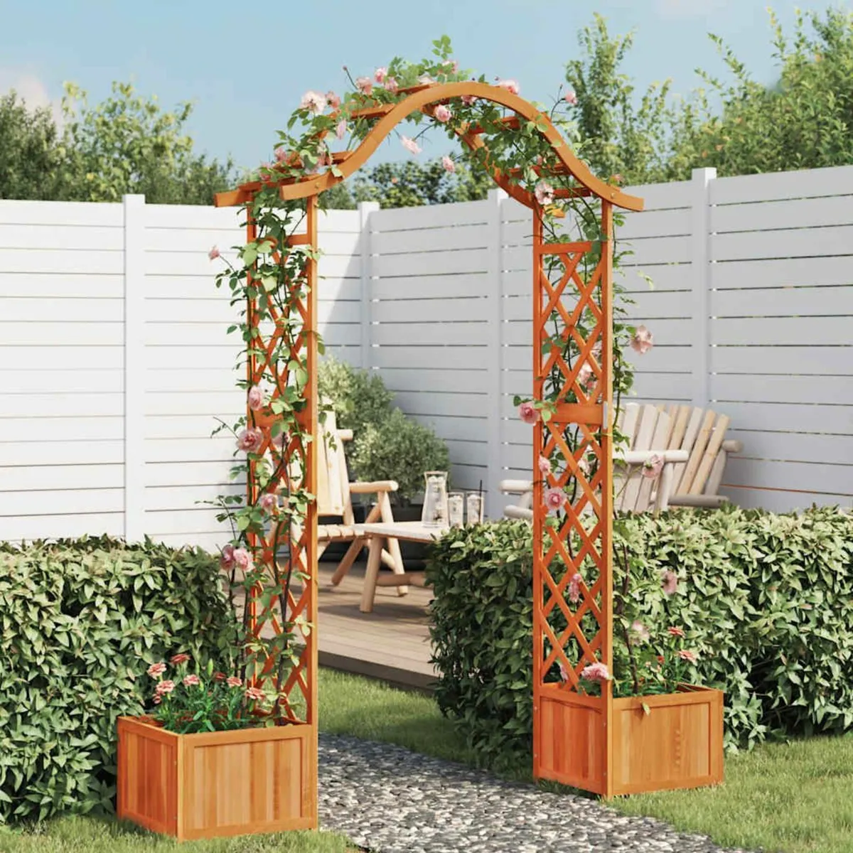 [Free P&P] New Garden Pergola Arch With Planter - Image 2