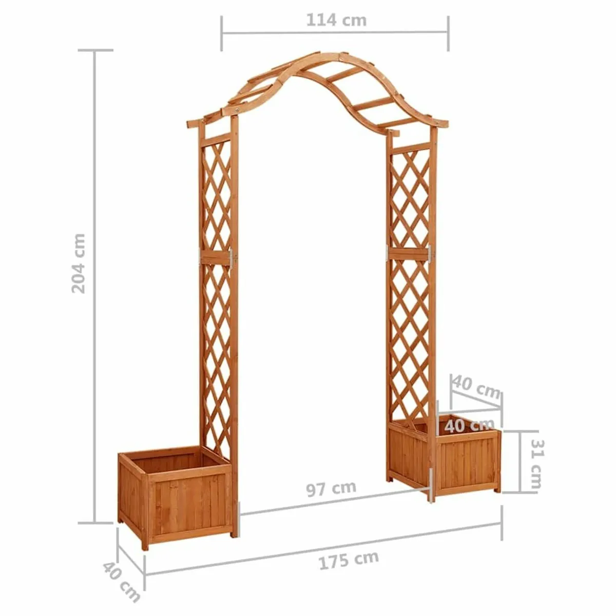[Free P&P] New Garden Pergola Arch With Planter - Image 3