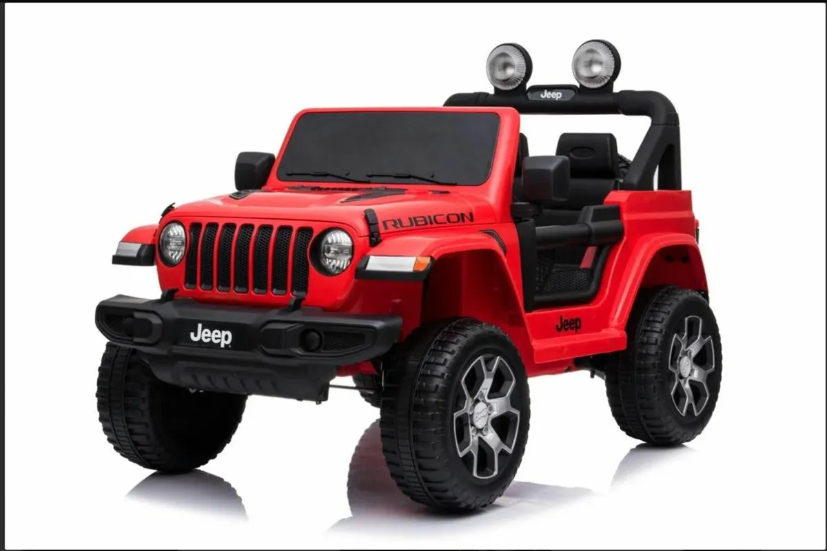 12V Licensed Jeep Rubicon 2 Seater Ride On Car Red
