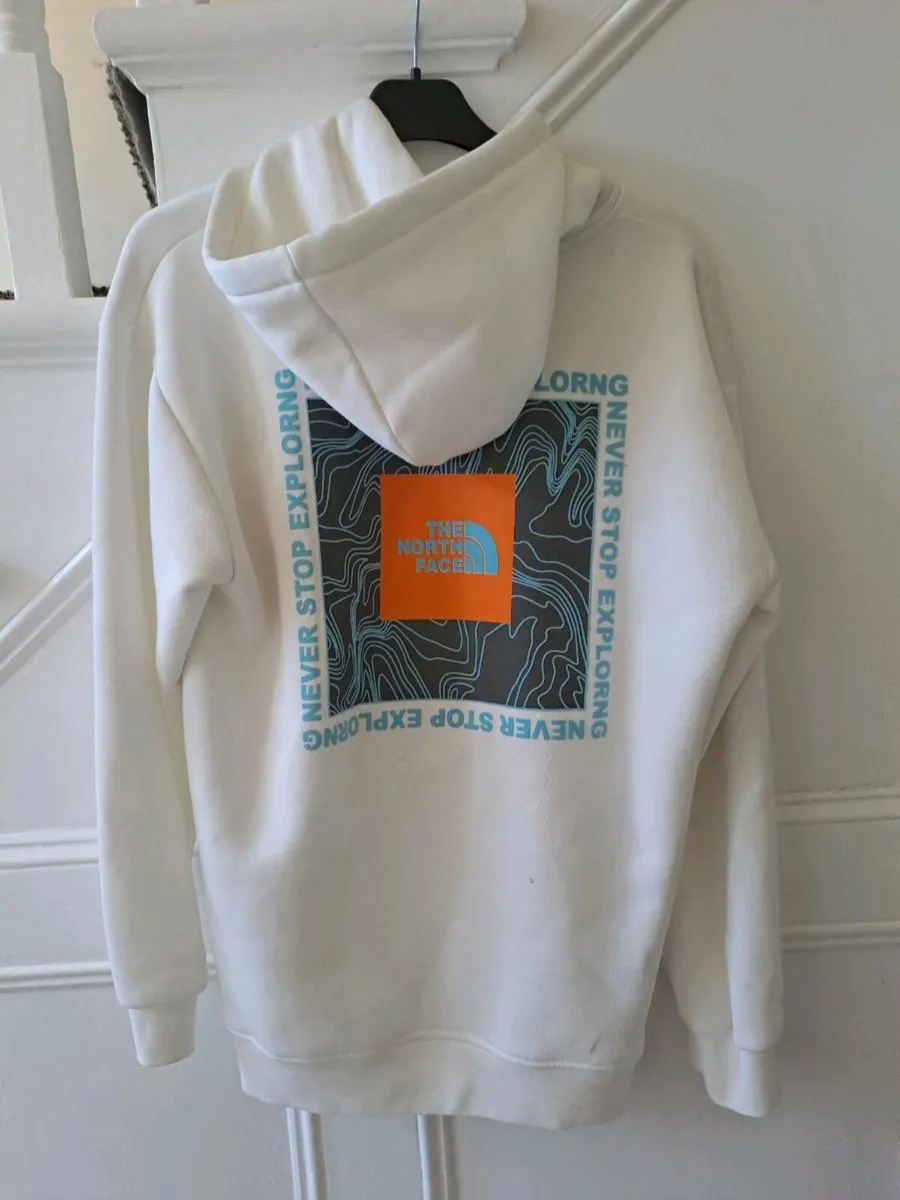 North Face hoodie size S white - Image 3