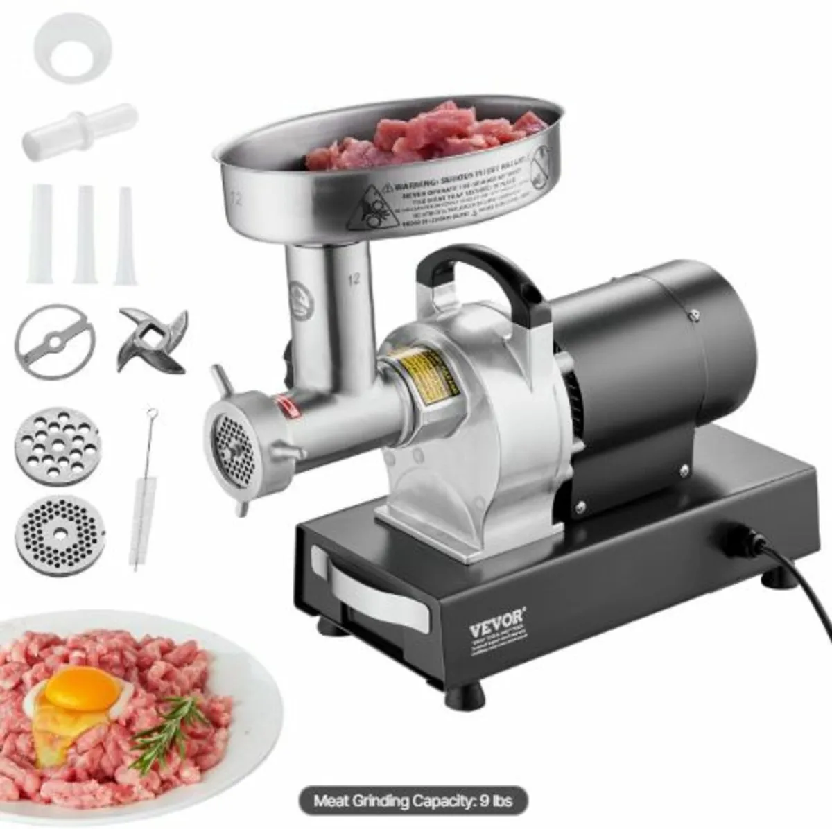 Commercial Electric Meat Grinder 9 Lbs/Min Sausage - Image 1