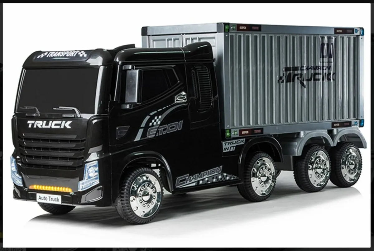 Black R/C Four Motor Artic Truck & Trailer – 12V K