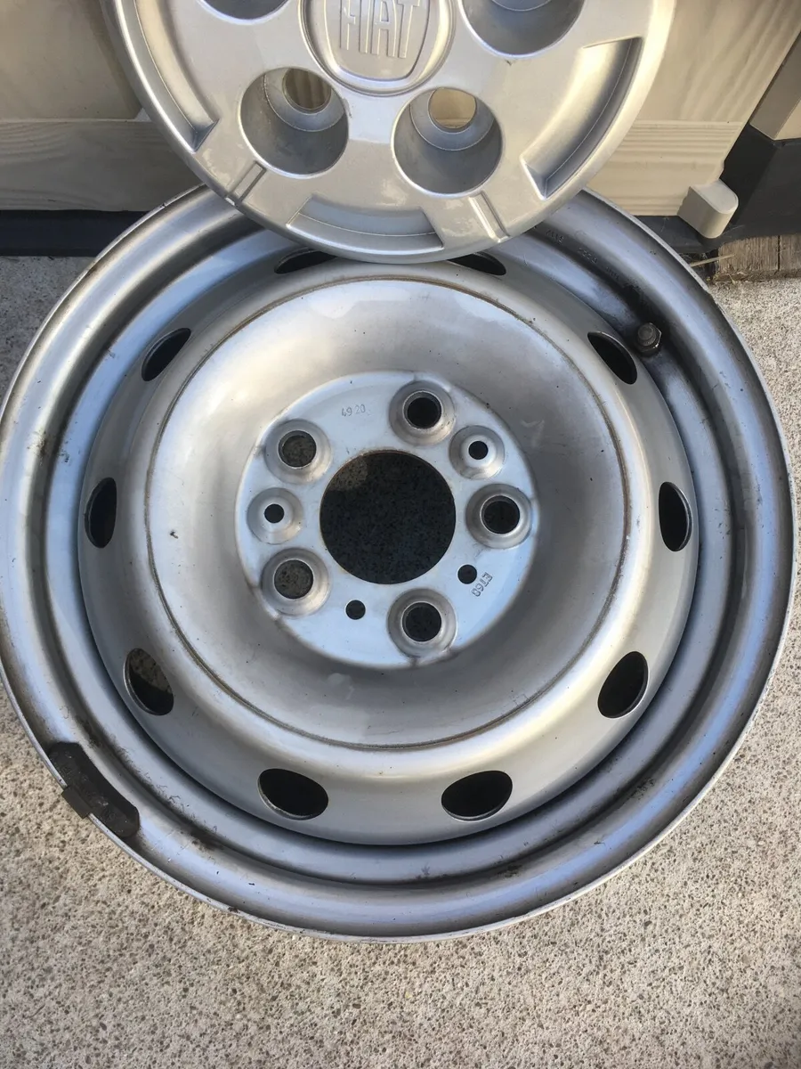 Campervan steel wheels and fiat hub caps - Image 2