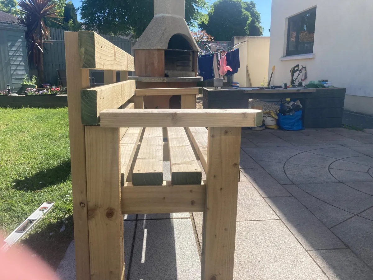 Outdoor wooden Garden Bench - Image 2
