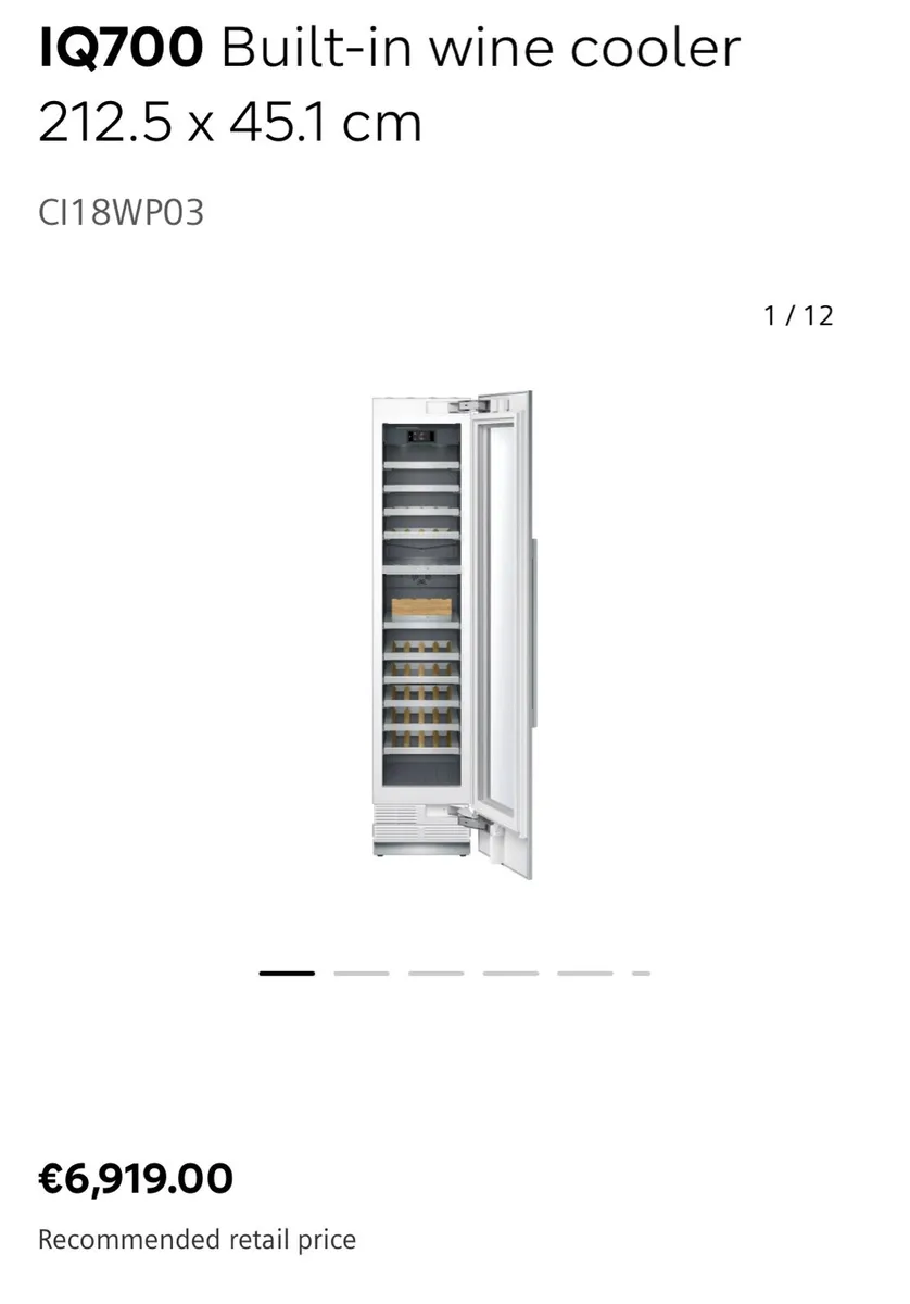 Siemens 1Q700 Built-in wine cooler 212.5 × 45.1 cm - Image 1