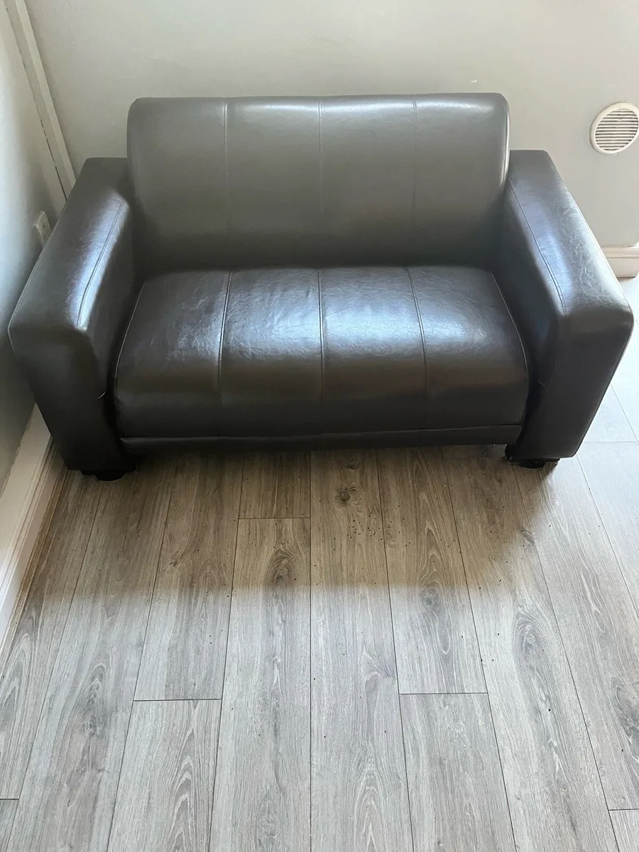 Twin Leather Sofa - Image 2