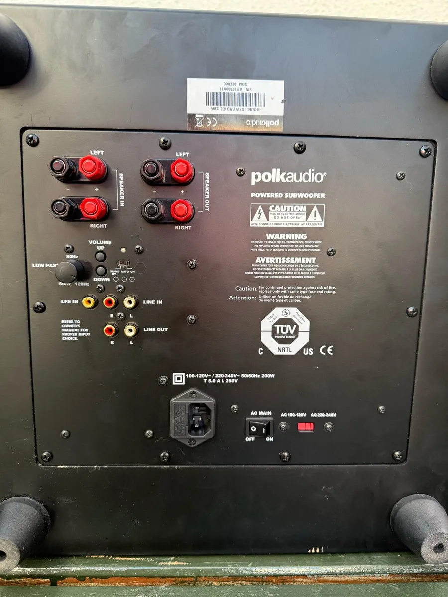 2 PolkAudio DSW PRO600 subwoofers (faulty) - Image 3