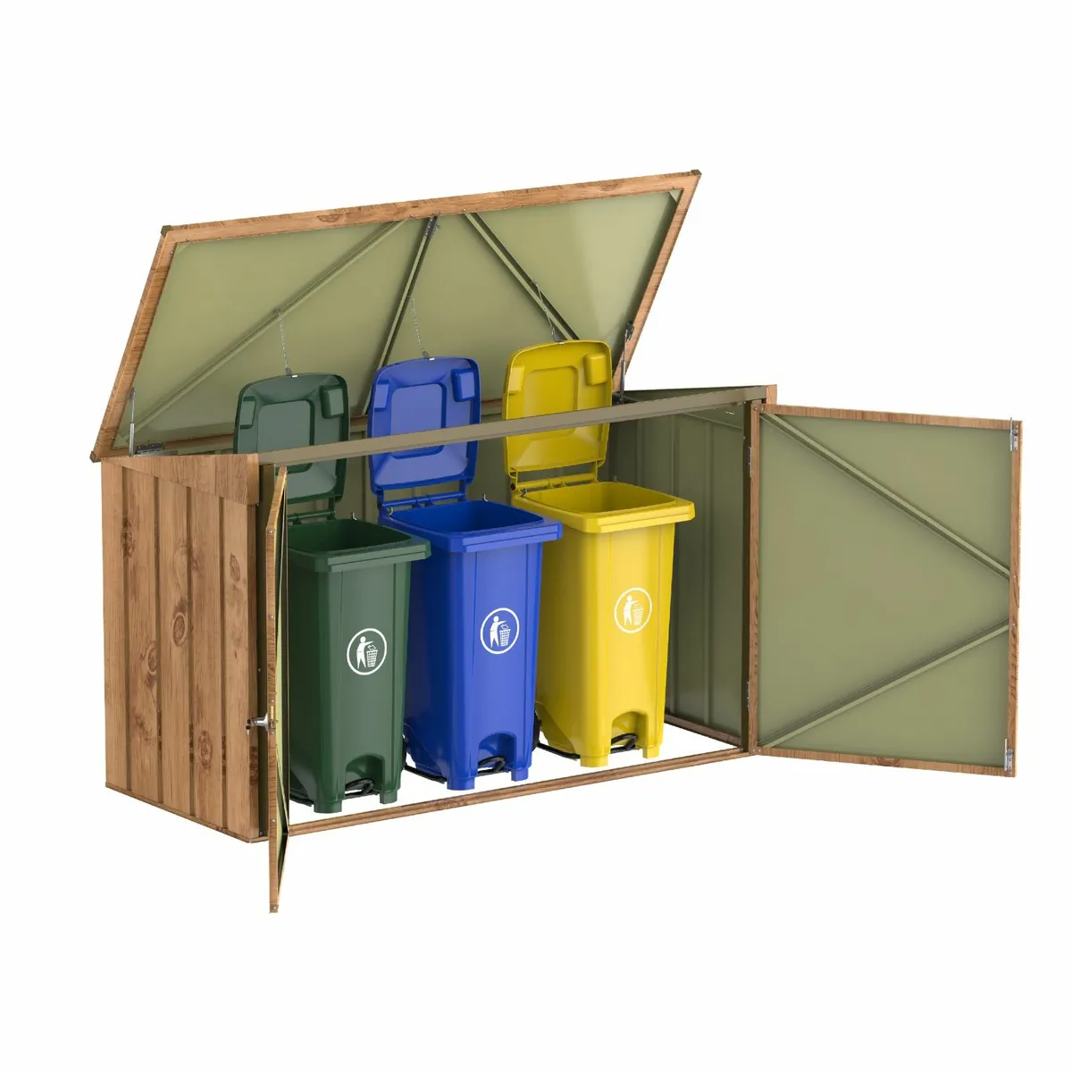 3 Wheelie bin - Metal Sheds 7x3- Free Delivery - Image 4