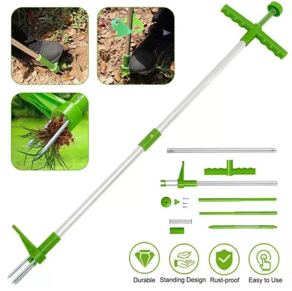 Weed Puller Twister Steel Claw Weed Remover - Image 1