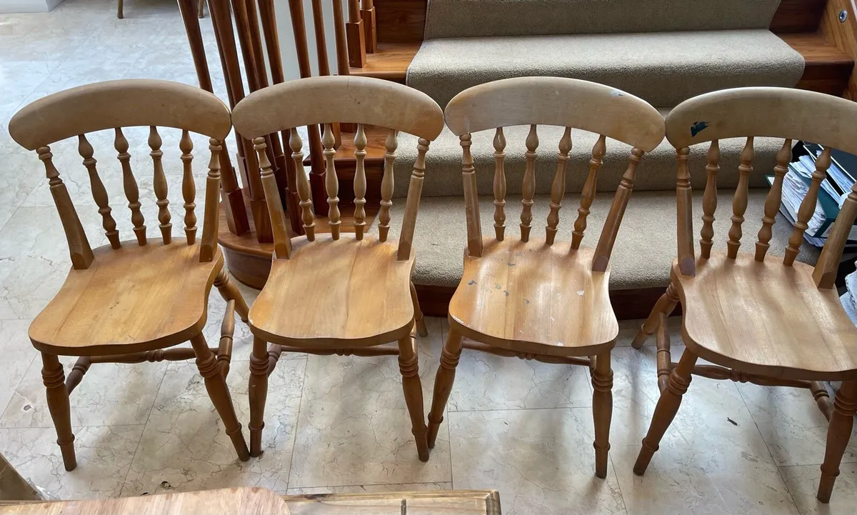 4 x Very Solid Matching Kitchen Dining Chairs