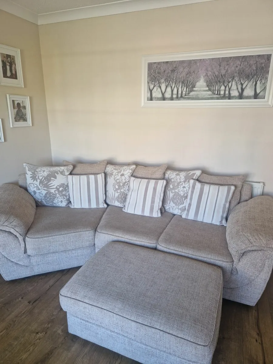 Couch, foot stool and chair for sale - Image 1