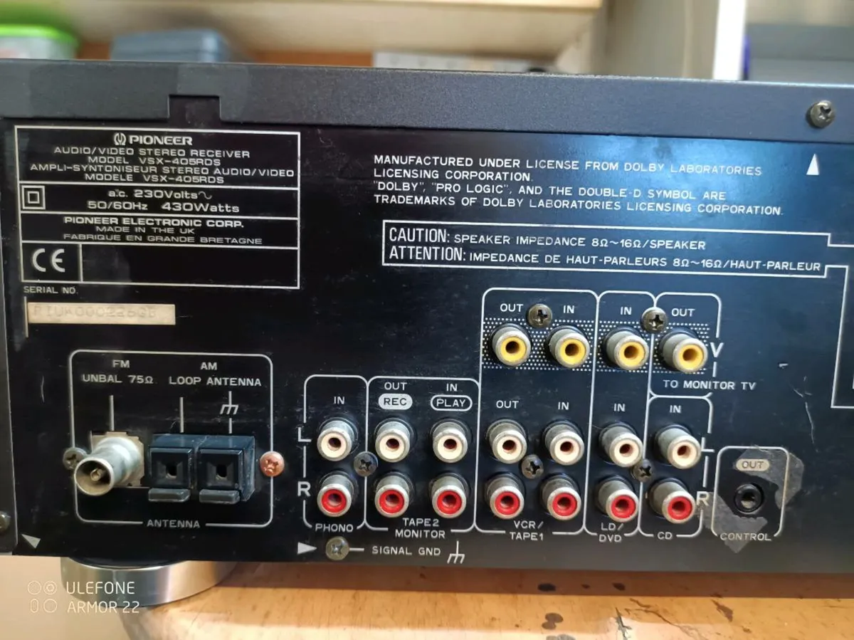 Pioneer receiver  model vsx-405rds - Image 4