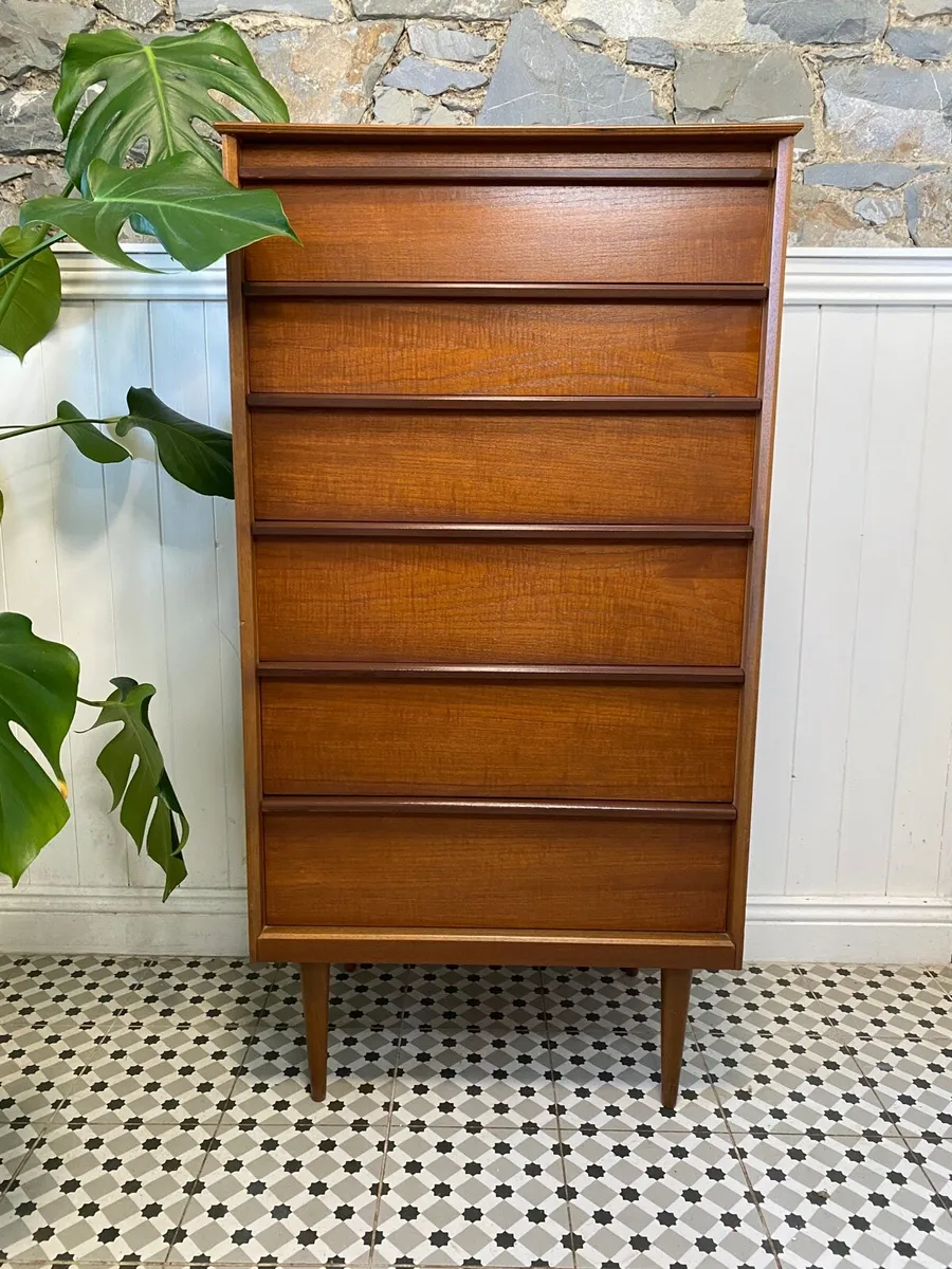 Mid Century Teak Austinsuite Teak Tallboy Chest - Image 2
