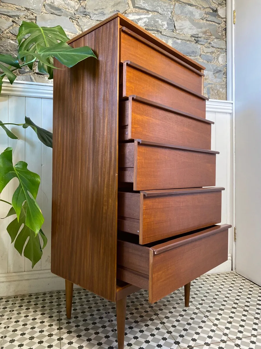 Mid Century Teak Austinsuite Teak Tallboy Chest - Image 3