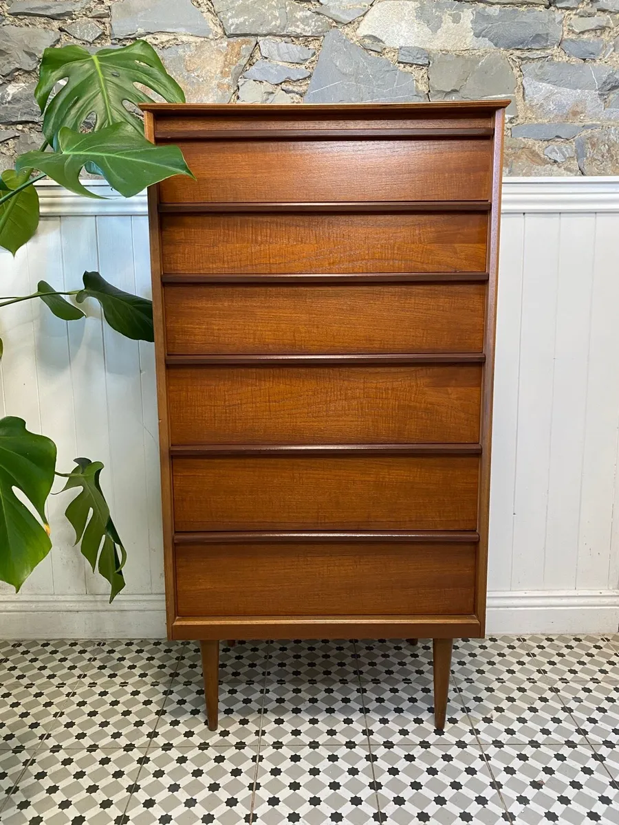 Mid Century Teak Austinsuite Teak Tallboy Chest - Image 1