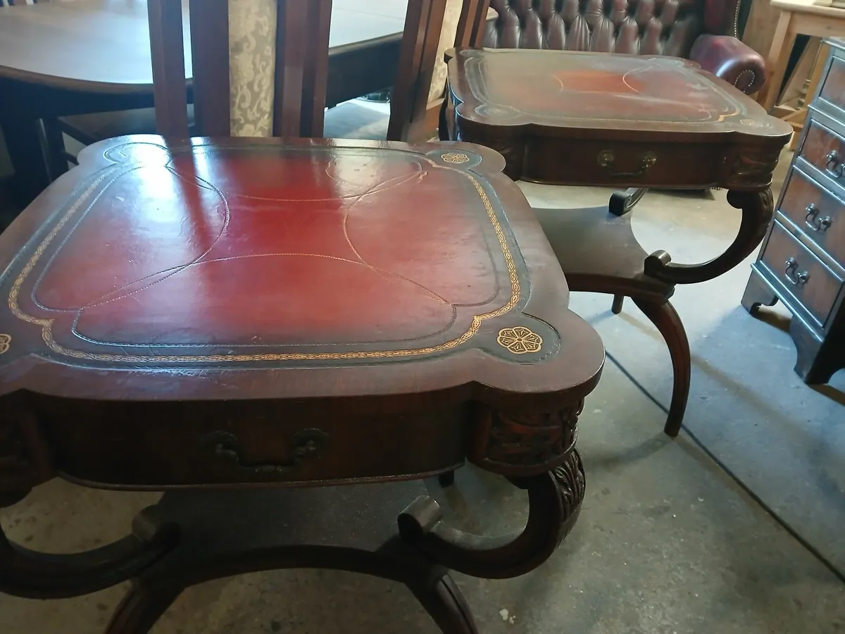 antique pair of old side tables