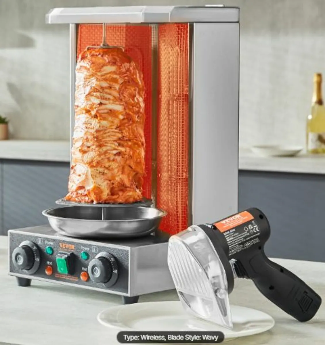Electric Shawarma Knife Cordless Turkish Doner - Image 1