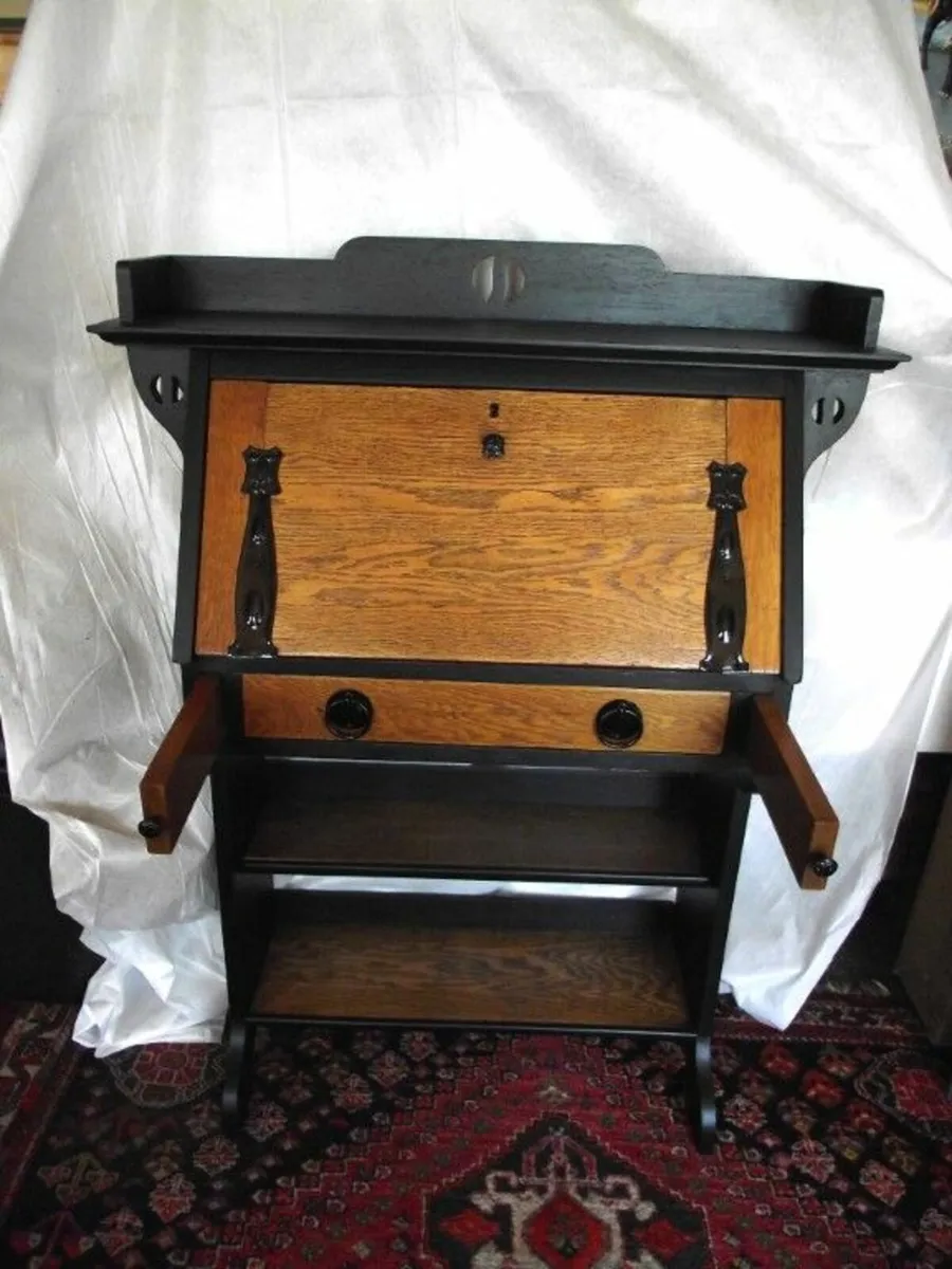 Antique Arts & Craft Students Desk - Circa 1910 - Image 2