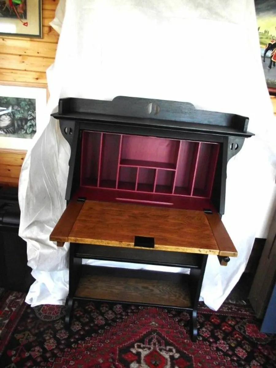 Antique Arts & Craft Students Desk - Circa 1910 - Image 3