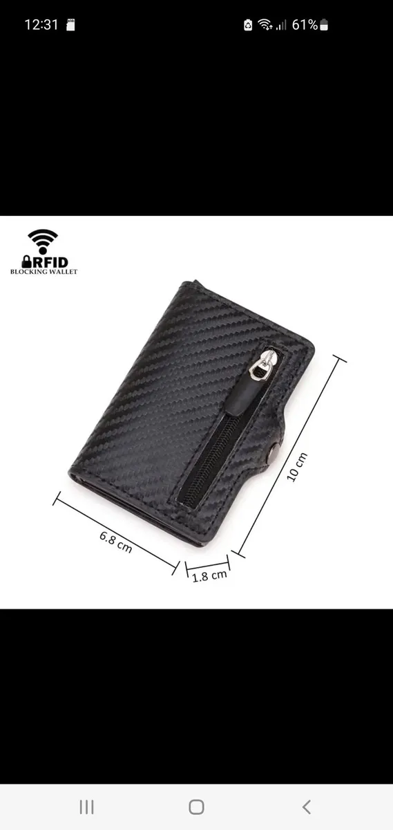 Anti Theft Card Wallets with Zipped Coin Pocket - Image 1