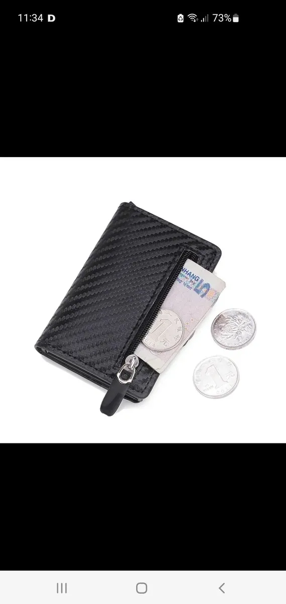 Anti Theft Card Wallets with Zipped Coin Pocket - Image 3