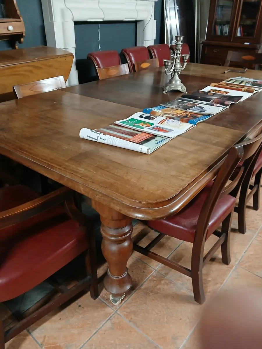 antique mahogany dining table large - Image 2