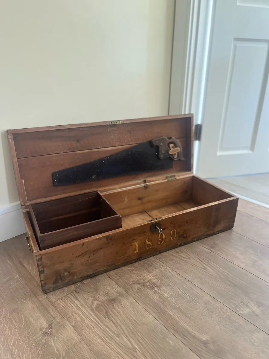Victorian Irish Pine Carpenters Chest - Image 2
